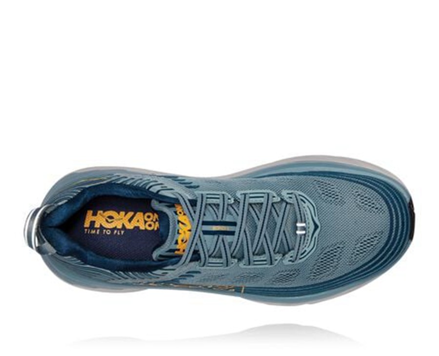 Hoka Australia One One Bondi 6 - Mens Running Shoes Blue - UHFWN-0451